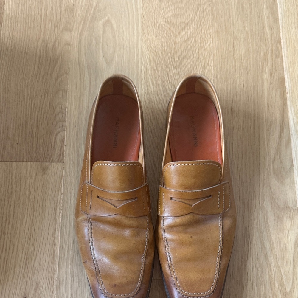 Magnanni Brown Leather Loafers